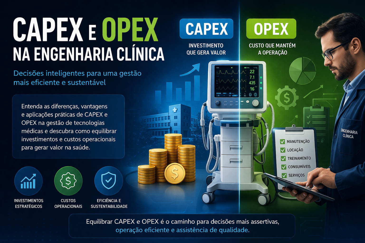 CAPEX e OPEX na Engenharia Clínica: Como Tomar Decisões Inteligentes com Base Financeira